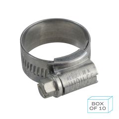 JC1825 Jubilee Hose Clip Size 0X (18-25mm) Mild Steel Zinc Plated